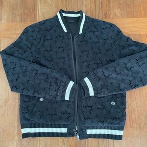 Black BLANKNYC reverse-able bomber jacket.